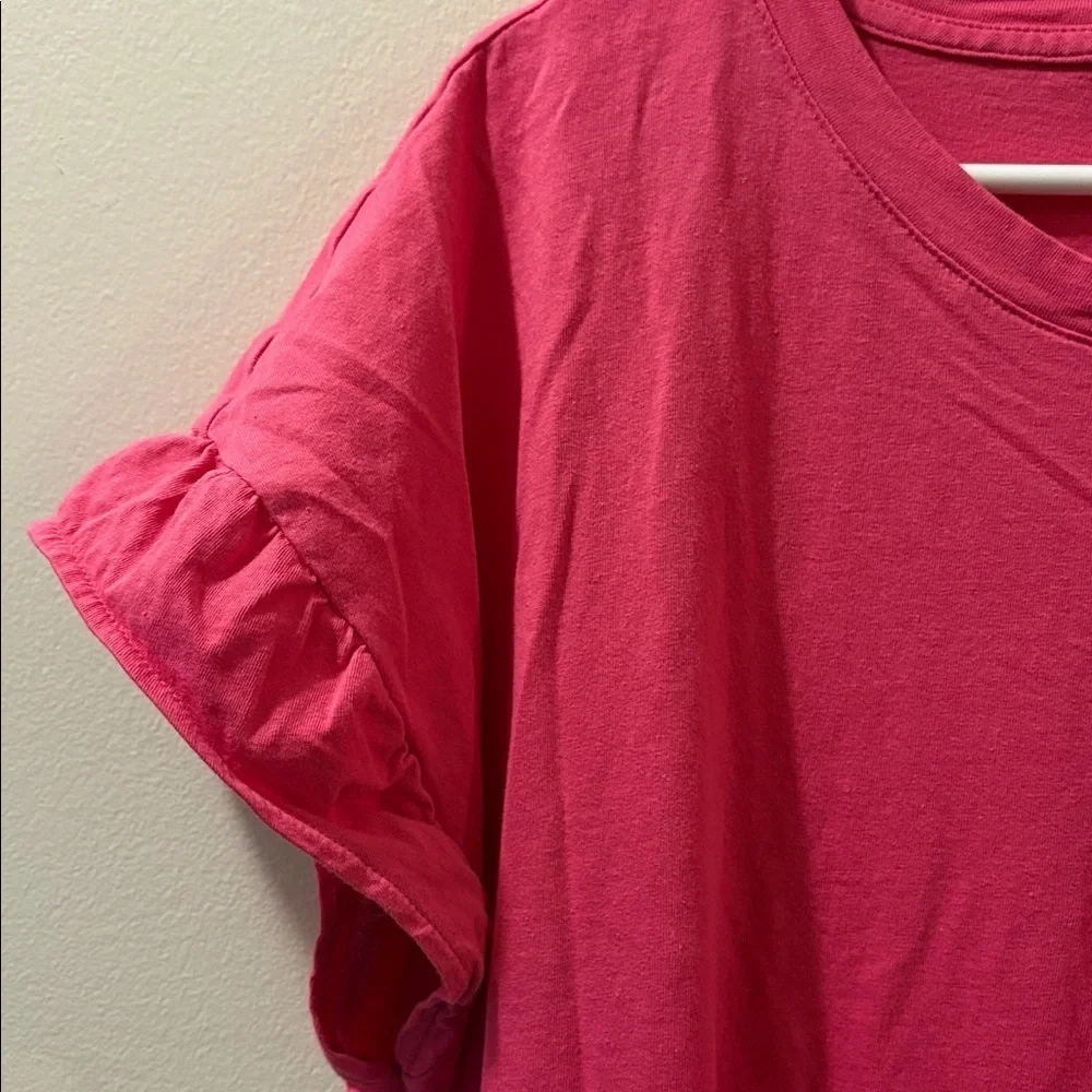 J. Crew Vibrant Pink Dress - women’s XL - 100% cotton - tiered